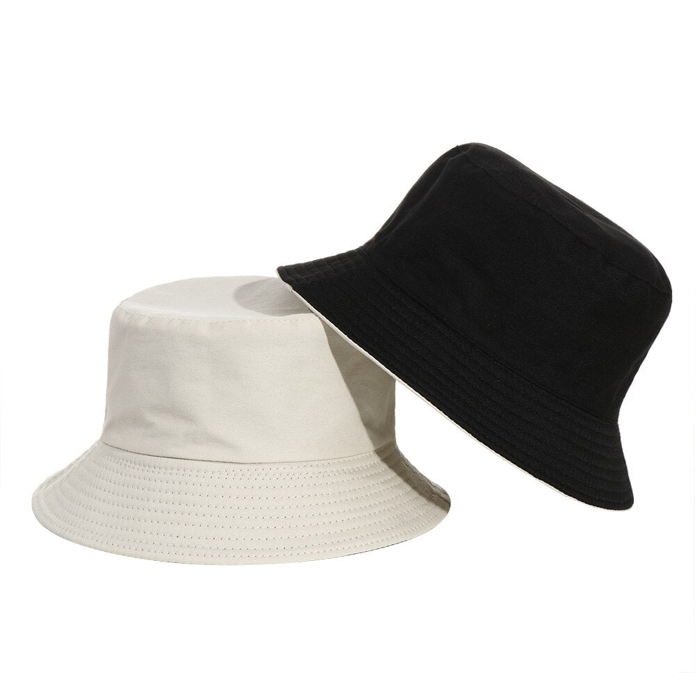 New Double-Sided Bucket Hat Women Men